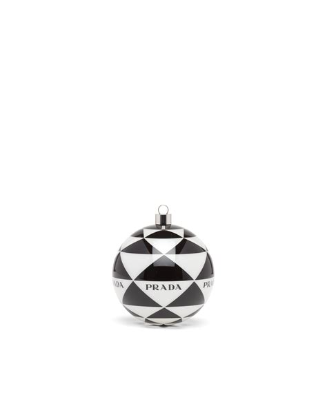 prada christmas bulbs|White/black Glass Christmas Ornament Set .